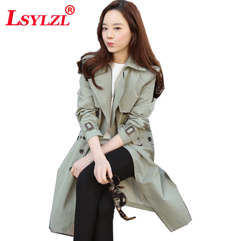 2018 new spring autumn fashion Casual women's khaki Green Trench Coat long Outerwear loose clothes for lady with belt C228
2018 new spring autumn fashion Casual women's khaki Green Trench Coat long Outerwear loose clothes for lady with belt C228