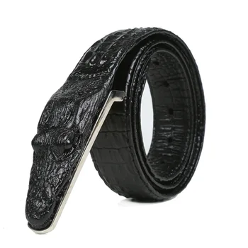 Big Head Crocodile Pattern Men Belt Youth aged Fashion Casual Personality Business Mens Leather Belts 
Big Head Crocodile Pattern Men Belt Youth aged Fashion Casual Personality Business Mens Leather Belts
