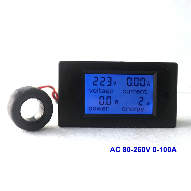 Digital AC80-260V 100A Volt Amp Meter with Transformer Coil AC 220V Voltage Current Indicator Power Meter 220V Energy Monitor
Digital AC80-260V 100A Volt Amp Meter with Transformer Coil AC 220V Voltage Current Indicator Power Meter 220V Energy Monitor