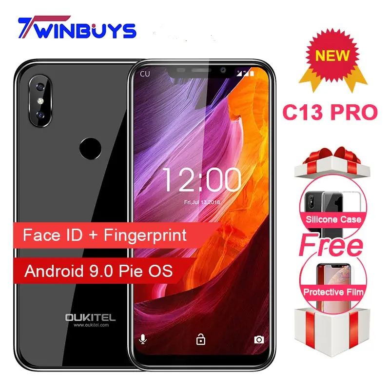 OUKITEL C13 Pro 5G/2.4G WIFI 6.18" 19:9 2GB 16GB Android 9.0 Mobile Phone MT6739 Quad Core 4G LTE Smartphone Face ID Fingerprint
OUKITEL C13 Pro 5G/2.4G WIFI 6.18" 19:9 2GB 16GB Android 9.0 Mobile Phone MT6739 Quad Core 4G LTE Smartphone Face ID Fingerprint