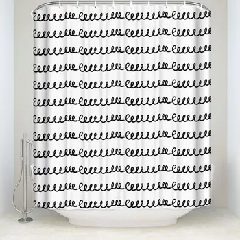 Mildew Resistant Shower Curtain Fabric Simple Design 100% Polyester Curtain for Bathroom Waterproof & Anti-bacterial, Black
Mildew Resistant Shower Curtain Fabric Simple Design 100% Polyester Curtain for Bathroom Waterproof & Anti-bacterial, Black