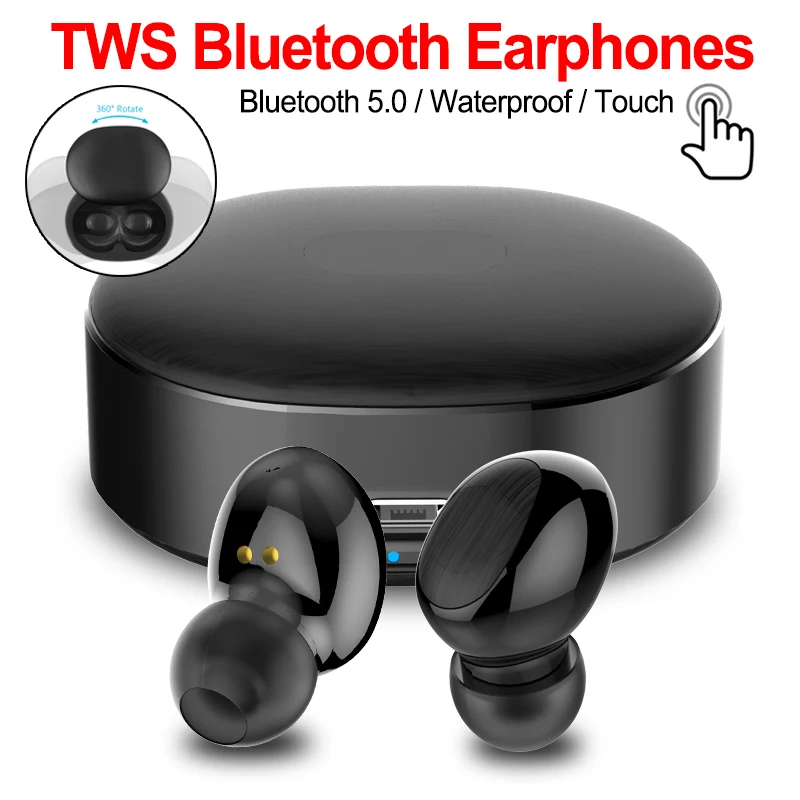 Bluetooth 5.0 TWS Wireless Earphone Stereo Headsets Touch Control Waterproof Mini Earbuds with Charging Box 80 mAh Earplugs
Bluetooth 5.0 TWS Wireless Earphone Stereo Headsets Touch Control Waterproof Mini Earbuds with Charging Box 80 mAh Earplugs