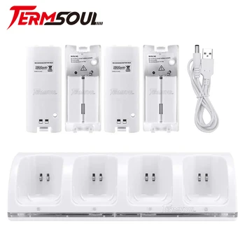 termsoul Charging Station NA09 for Wii Charger with 4 PCS Rechargeable for Wii Batteries for Wii Remote Controller
termsoul Charging Station NA09 for Wii Charger with 4 PCS Rechargeable for Wii Batteries for Wii Remote Controller