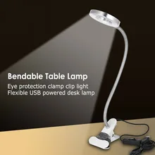 Protection des yeux pas de rayonnement équipement de manucure outil lampe de Table USB alimenté pas de scintillement étudiant pince Portable Clip pliable(China)