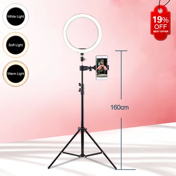 6'' 16CM Photography LED Selfie Ring Light Dimmable with USB Plug Lamp&Tripod Stand For Youtube Vlog Makeup Live
6'' 16CM Photography LED Selfie Ring Light Dimmable with USB Plug Lamp&Tripod Stand For Youtube Vlog Makeup Live