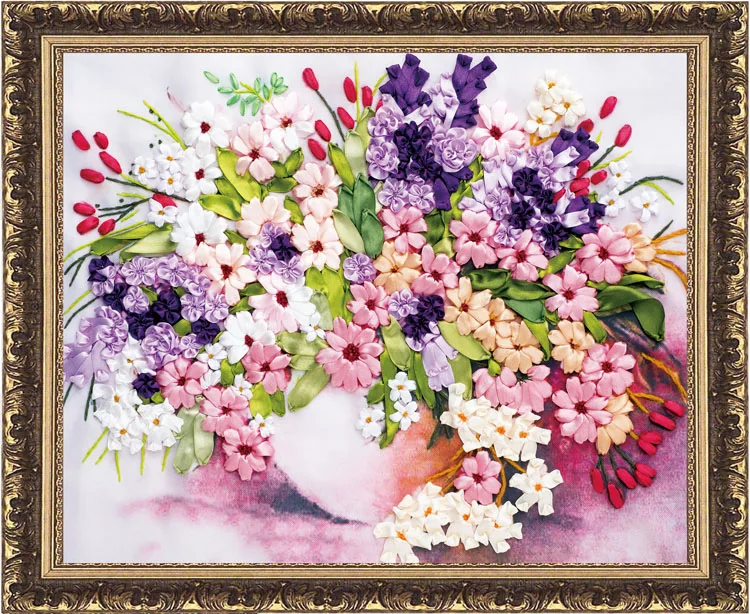 Ribbon embroidery 50X60CM flower home paintings 3d print cross stitch three-dimensional embroidery
Ribbon embroidery 50X60CM flower home paintings 3d print cross stitch three-dimensional embroidery