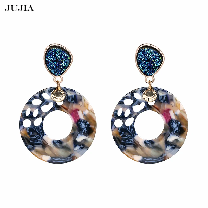 JUJIA Fashion Jewelry Round Pendant Drop Resin Earrings Brincos Statement Earrings Weddings Oorbellen
JUJIA Fashion Jewelry Round Pendant Drop Resin Earrings Brincos Statement Earrings Weddings Oorbellen