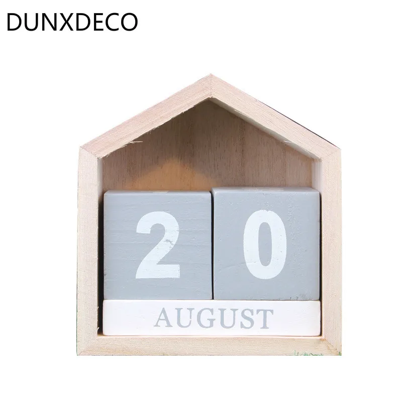 DUNXDECO Decoration Accessories Wood House Calendar Vintage Wooden Art Craft Home Office Desk Block Gift
DUNXDECO Decoration Accessories Wood House Calendar Vintage Wooden Art Craft Home Office Desk Block Gift