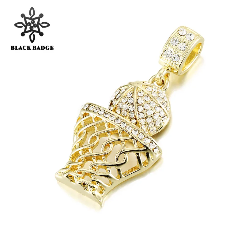 Hip Hop Jewelry Tiny Basketball Hoop Pendant For Men Iced Out Bling Crystal Gold/Silver High Quality Small Necklace With Chain
Hip Hop Jewelry Tiny Basketball Hoop Pendant For Men Iced Out Bling Crystal Gold/Silver High Quality Small Necklace With Chain