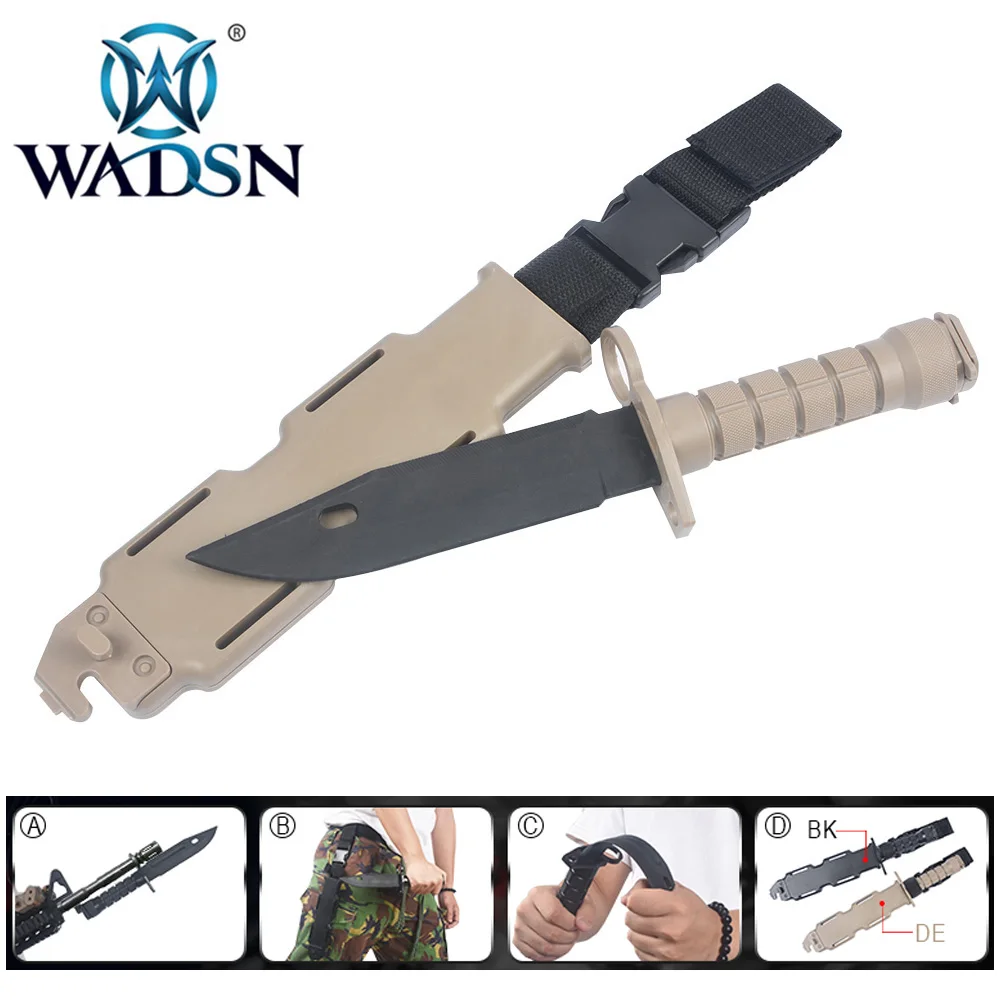WADSN Tactical Training Dagger M9 Bayonet Plastic knife and sheath Hunting Survival Rubber Knifes Modeling with Holster
WADSN Tactical Training Dagger M9 Bayonet Plastic knife and sheath Hunting Survival Rubber Knifes Modeling with Holster