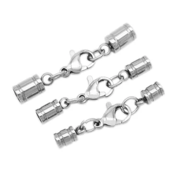 5pcs/lot Stainless Steel Necklace Tassel Round Leather Cord Crimps End Caps Lobster Clasp Jump Rings Fastener Jewelry Making
5pcs/lot Stainless Steel Necklace Tassel Round Leather Cord Crimps End Caps Lobster Clasp Jump Rings Fastener Jewelry Making