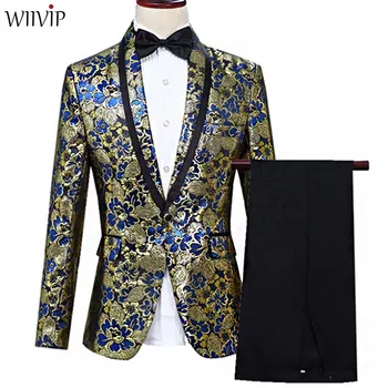 New Man Fashion Jacquard Slim Fit Wedding Party Blazer Coat and Pant Groom Mens Stage Wear Singer Costume Blazer Suit 1274
New Man Fashion Jacquard Slim Fit Wedding Party Blazer Coat and Pant Groom Mens Stage Wear Singer Costume Blazer Suit 1274