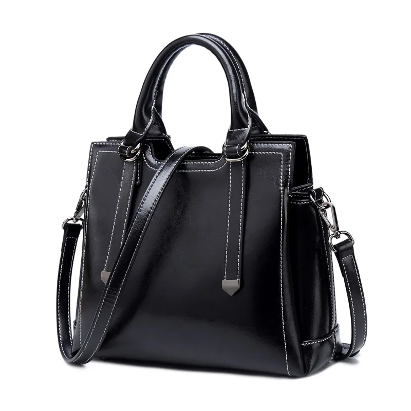Women Oil Wax Genuine Leather Shoulder Crossbody Bag Tote Handbag Casual Simple Fashion Cowhide Top Handle Messenger Bags
Women Oil Wax Genuine Leather Shoulder Crossbody Bag Tote Handbag Casual Simple Fashion Cowhide Top Handle Messenger Bags