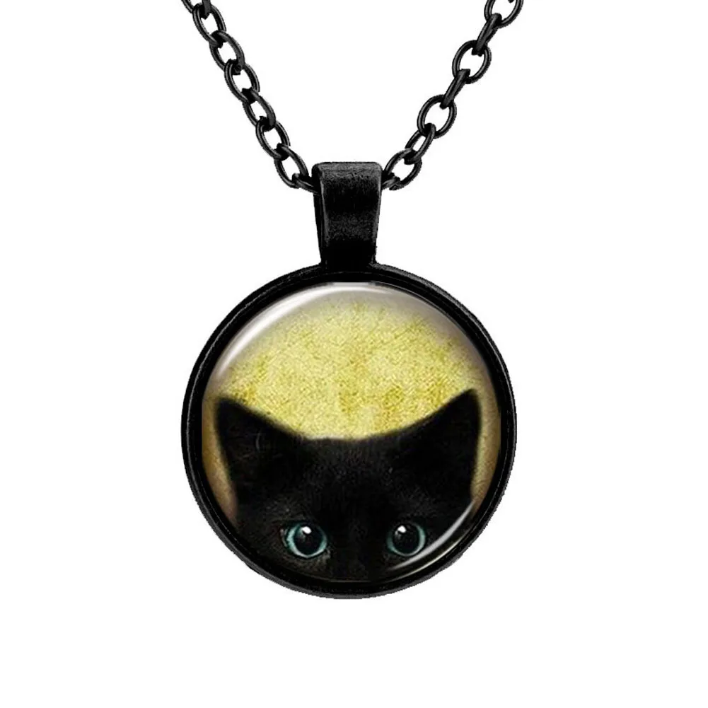 2018 Unique Necklace Glass Cabochon Silver Bronze Tradition Black Cat Picture Vintage Pendant Necklace For Women
2018 Unique Necklace Glass Cabochon Silver Bronze Tradition Black Cat Picture Vintage Pendant Necklace For Women