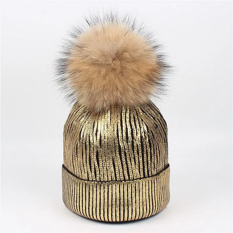 Women Real Fur Pom Pom Hat Female Winter Wool Autumn Knitted Beanies Fur Ball Cap Ladies Cashmere Natural Raccoon Fur Pompom Hat
Women Real Fur Pom Pom Hat Female Winter Wool Autumn Knitted Beanies Fur Ball Cap Ladies Cashmere Natural Raccoon Fur Pompom Hat