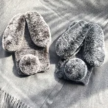 Capa de pele de coelho fofo bonito para zte nubia z17s z17 mini s z17 lite z9 z11 max nubia n2 m2 lite n3 axon 7 z18 mini(China)