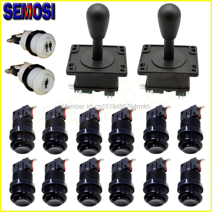 Arcade Game Console Kit of 2 x High Quality Joystick + 12 x Arcade Push Button with Switch + 1p / 2p Buttons
Arcade Game Console Kit of 2 x High Quality Joystick + 12 x Arcade Push Button with Switch + 1p / 2p Buttons