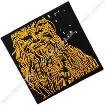 

3.8" Chewbacca Chewie Wookie Rare Shewbacca Embroidered Patch Star Wars 7 VII Force Awaken Movie TV Series Emblem iron on badge