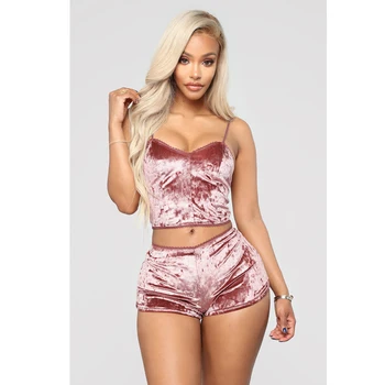 Women Velvet Pajama Set Lace Sleeveless Velvet Crop Tops Cami Bralette Shorts Sleepwear Homewear Sets Nightwear Pajamas Outfits
Women Velvet Pajama Set Lace Sleeveless Velvet Crop Tops Cami Bralette Shorts Sleepwear Homewear Sets Nightwear Pajamas Outfits