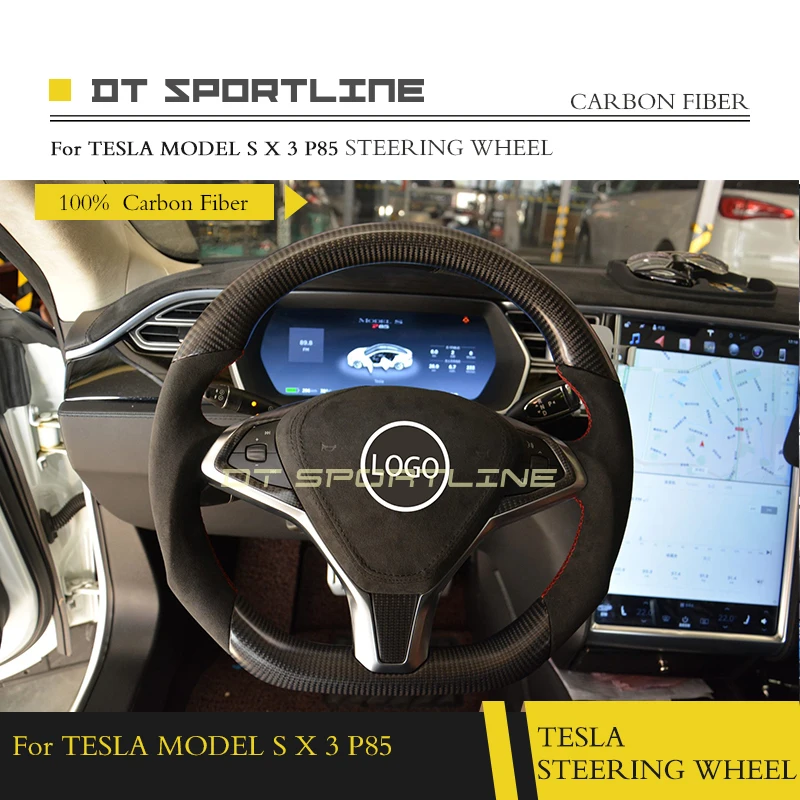 Real carbon fiber and Leather Car Front Accessories trims Customized Steering wheel Replacement for TESLA MODEL S X 3
Real carbon fiber and Leather Car Front Accessories trims Customized Steering wheel Replacement for TESLA MODEL S X 3