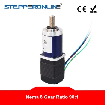 90:1 Planetary Gearbox Stepper Motor Mini Nema 8 Gear Step Motor Bipolar L=28mm 0.2A for CNC Robot/ 3D Printer
90:1 Planetary Gearbox Stepper Motor Mini Nema 8 Gear Step Motor Bipolar L=28mm 0.2A for CNC Robot/ 3D Printer