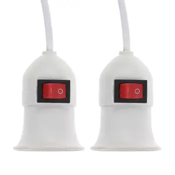 AKDSteel E27 lamp holder The power cord length , round plug and switch White E27 base 
AKDSteel E27 lamp holder The power cord length , round plug and switch White E27 base
