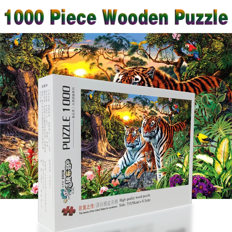 The jungle tigers Puzzle 1000 pieces Adult Puzzle Wooden Puzzle Cartoon jigsaw Puzzles For Children Educational Toys Gifts
The jungle tigers Puzzle 1000 pieces Adult Puzzle Wooden Puzzle Cartoon jigsaw Puzzles For Children Educational Toys Gifts