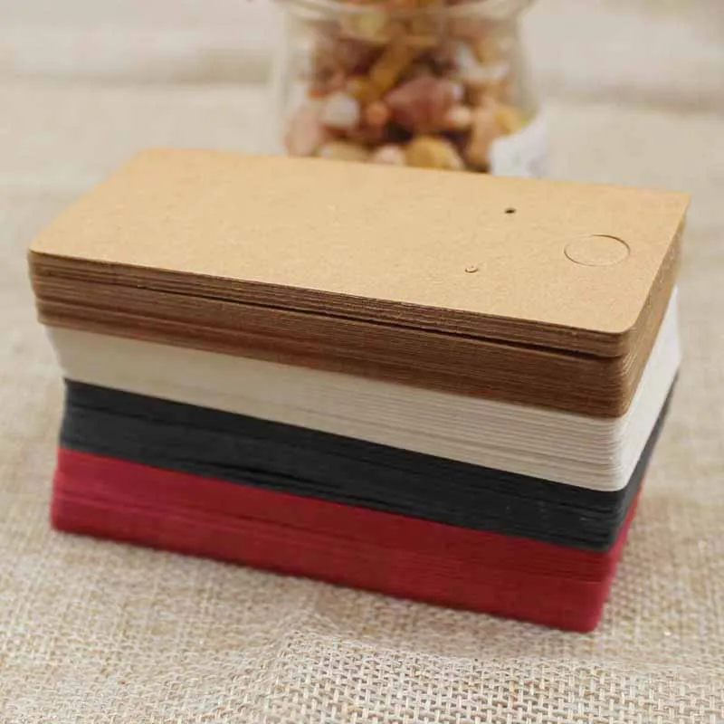 100pcs 4*9cm 2018 hot new kraft/black /hot pink/white paper blank jewelry display card cardboard earring package hang tag card
100pcs 4*9cm 2018 hot new kraft/black /hot pink/white paper blank jewelry display card cardboard earring package hang tag card