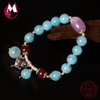 S925 Sterling Silver Bracelet For Women Natural Gem Stone DIY Beads Bracelets & Bangles Elastic Lucky Cat Tassel Jewelry YB36
S925 Sterling Silver Bracelet For Women Natural Gem Stone DIY Beads Bracelets & Bangles Elastic Lucky Cat Tassel Jewelry YB36