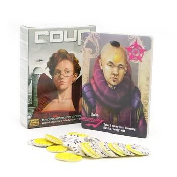2020 Coup game Full English version high quality board game for family party fun card game
2020 Coup game Full English version high quality board game for family party fun card game