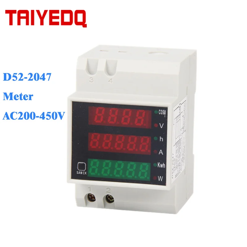 D52-2047 KWH Power wattmeter Electrical multi-function din rail meters power consumption meter ac200V-450V
D52-2047 KWH Power wattmeter Electrical multi-function din rail meters power consumption meter ac200V-450V