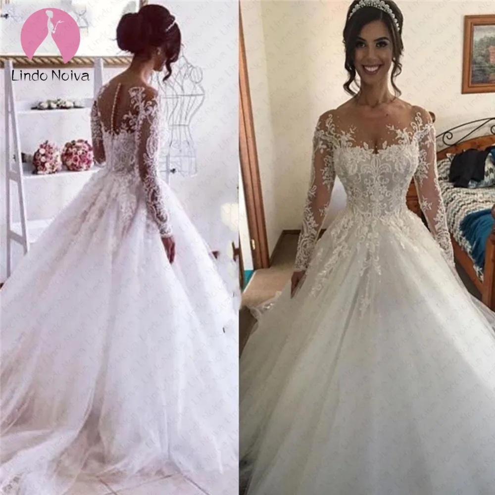Robe De Mariage 2019 New Arrival Long Sleeve Lace Ball Gown Wedding Dress Vestidos de Noiva Custom Made
Robe De Mariage 2019 New Arrival Long Sleeve Lace Ball Gown Wedding Dress Vestidos de Noiva Custom Made