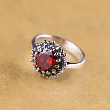 S925 pure silver jewelry wholesale personality cactus female Thai garnet silver ring
S925 pure silver jewelry wholesale personality cactus female Thai garnet silver ring
