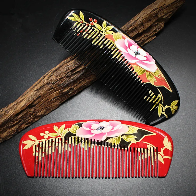 2019 прозрачные самшитовые гребни ручной работы Аутентичные Раскрашенные вручную
