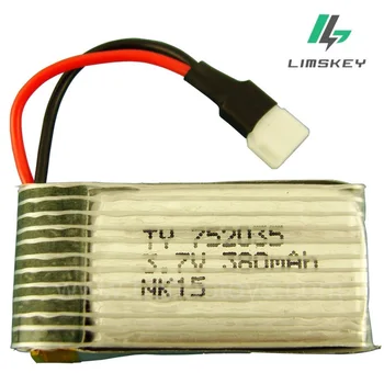 Supply 3.7V 380mAh Remote control plane accessories lithium battery 30C high rate discharge 752035
Supply 3.7V 380mAh Remote control plane accessories lithium battery 30C high rate discharge 752035