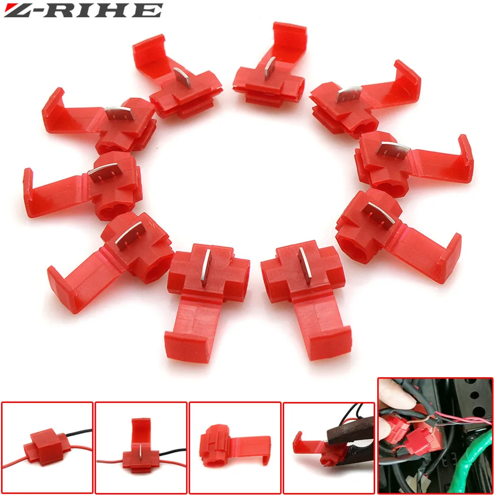 10pcs Wire terminals quick wiring connector cable clamp For Honda Kawasaki z900 z1000 Yamaha TMAX-500 tmax-530 KTM DUKE 250 390
10pcs Wire terminals quick wiring connector cable clamp For Honda Kawasaki z900 z1000 Yamaha TMAX-500 tmax-530 KTM DUKE 250 390