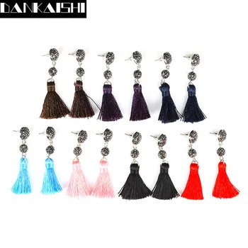 Designer Jewelry Tassel Dangle Earrings Fashion Silk String Short Tassel Rhinestones Pin Wedding Earrings DANKAISHI8324
Designer Jewelry Tassel Dangle Earrings Fashion Silk String Short Tassel Rhinestones Pin Wedding Earrings DANKAISHI8324