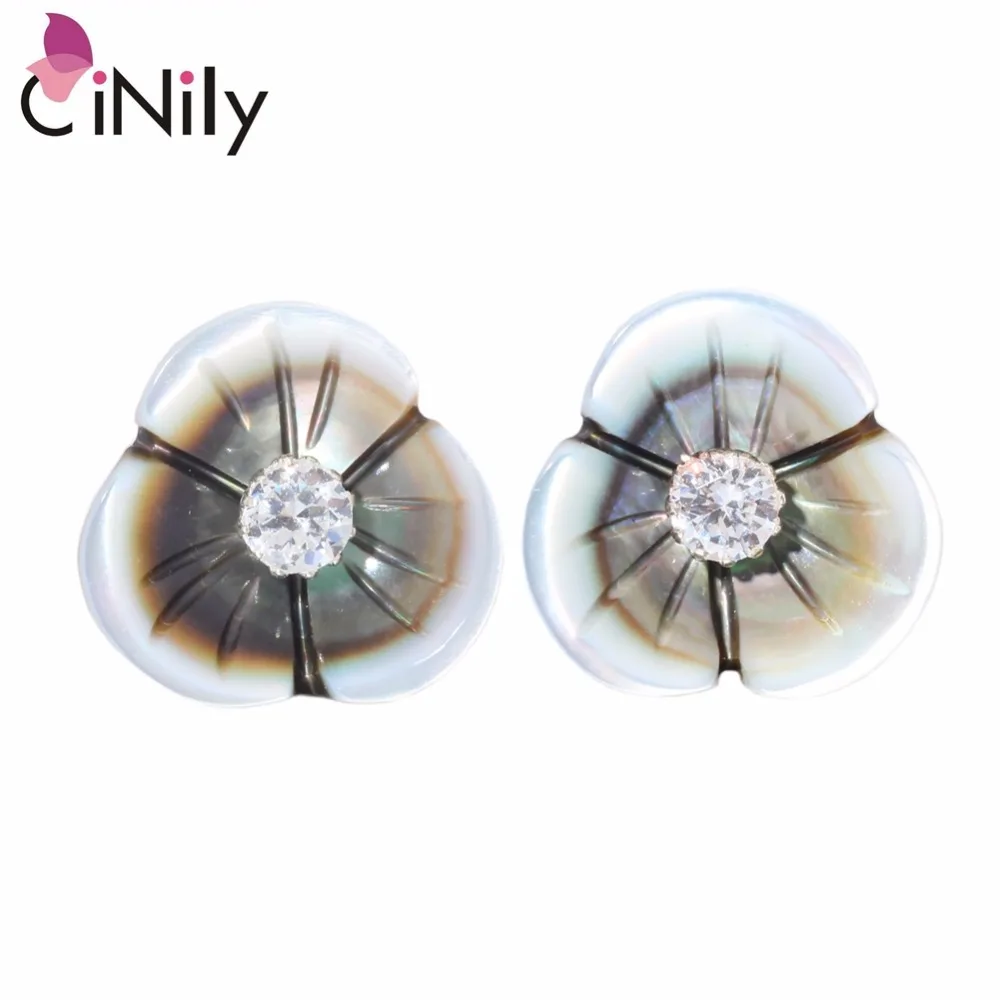 CiNily Created Shell Cubic Zirconia Solid 100% 925 Sterling Silver Wholesale Flower for Women Jewelry Stud Earrings 11mm SE030
CiNily Created Shell Cubic Zirconia Solid 100% 925 Sterling Silver Wholesale Flower for Women Jewelry Stud Earrings 11mm SE030