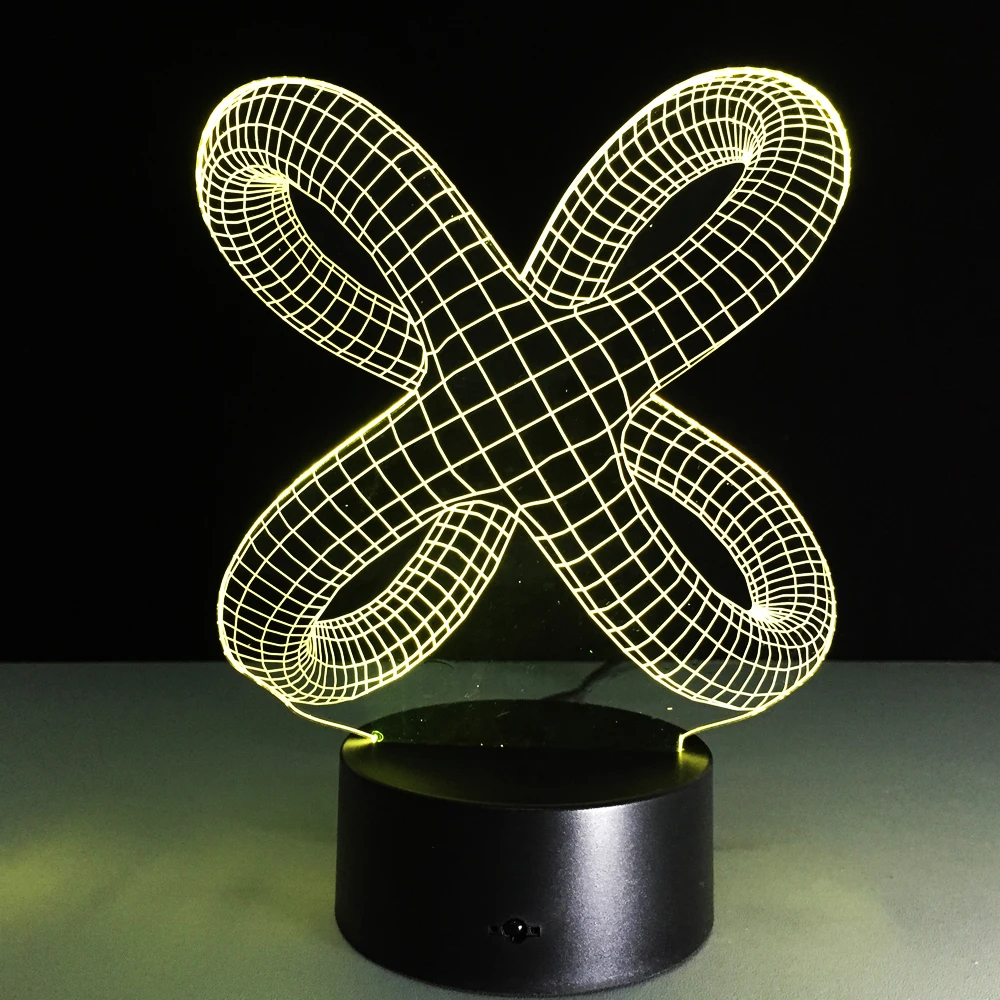 Art Knot 3D Illusion Lamp LED Night Light 2D Abstract Graphics Acrylic Lamparas Atmosphere Novelty Table Lighting Home Decor
Art Knot 3D Illusion Lamp LED Night Light 2D Abstract Graphics Acrylic Lamparas Atmosphere Novelty Table Lighting Home Decor