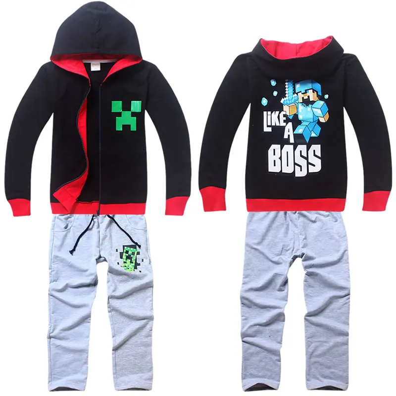 children's clothing cartoon Minecraft kids set 2019 Casual Clothing Sets Spring new boy hoodie + pants suit 2pcs tracksuit suits
children's clothing cartoon Minecraft kids set 2019 Casual Clothing Sets Spring new boy hoodie + pants suit 2pcs tracksuit suits