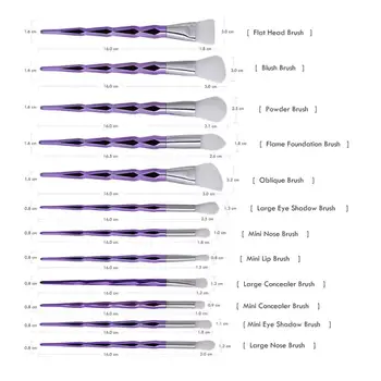 GUJ 12pcs/set Diamond Purple White Makeup Brushes Set Pro Powder Blush Foundation Eyeshadow Eyeliner Lip Cosmetic Tool AU4
GUJ 12pcs/set Diamond Purple White Makeup Brushes Set Pro Powder Blush Foundation Eyeshadow Eyeliner Lip Cosmetic Tool AU4
