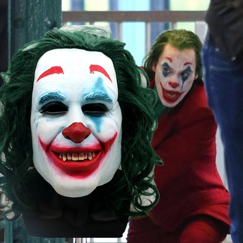 2019 Joker Origin Movie Horror Scary Clown Mask with Green Hair Cosplay Joaquin Phoenix Arthur Fleck Halloween Party Decoration
2019 Joker Origin Movie Horror Scary Clown Mask with Green Hair Cosplay Joaquin Phoenix Arthur Fleck Halloween Party Decoration