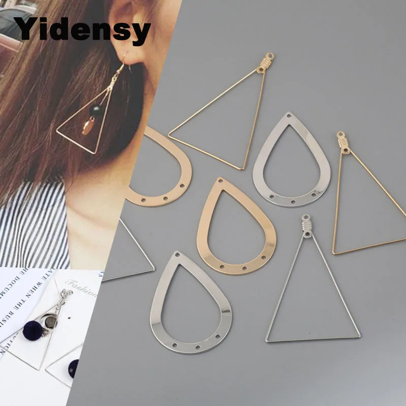 Yidensy 10pcs Vintage Big Wire Waterdrop Triangle Pendant 48*31mm Gold Silver Color fit Earring DIY Jewelry Making Findings
Yidensy 10pcs Vintage Big Wire Waterdrop Triangle Pendant 48*31mm Gold Silver Color fit Earring DIY Jewelry Making Findings