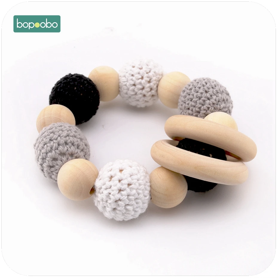 Bopoobo 1PC Baby Teething Natural Wooden Ring Eco-friendly Crochet Beads Organic Infant DIY Jewelry Crib Toy Baby Teether
Bopoobo 1PC Baby Teething Natural Wooden Ring Eco-friendly Crochet Beads Organic Infant DIY Jewelry Crib Toy Baby Teether