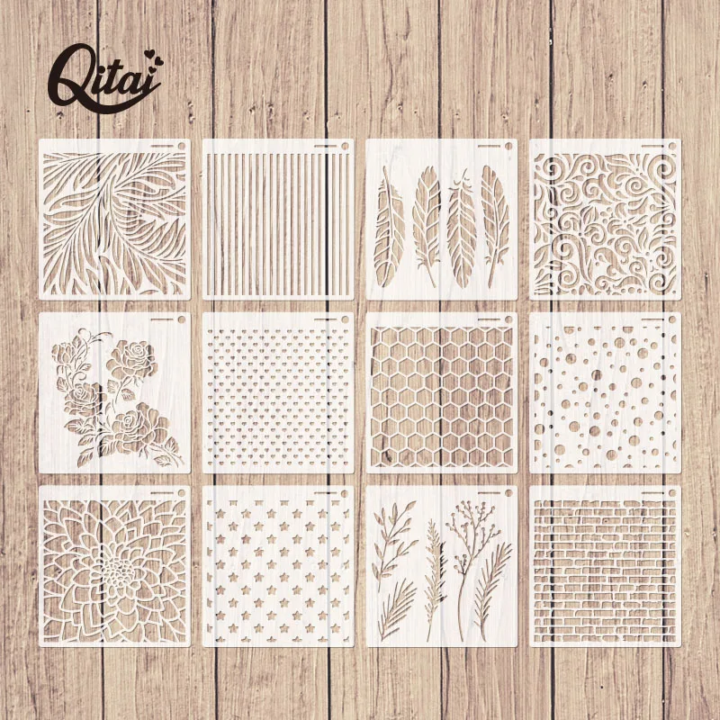 QITAI 12pcs DIY Craft Layering Stencils For Walls Painting Scrapbooking Stamp Album Decor Embossing Paper Card Template ST01
QITAI 12pcs DIY Craft Layering Stencils For Walls Painting Scrapbooking Stamp Album Decor Embossing Paper Card Template ST01
