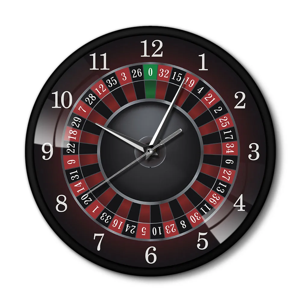 Poker Roulette Wall Clock With Black Metal Frame Las Vegas Game Room Wall Art Decor Timepiece Clock Watch Gambling Casino Gift
Poker Roulette Wall Clock With Black Metal Frame Las Vegas Game Room Wall Art Decor Timepiece Clock Watch Gambling Casino Gift