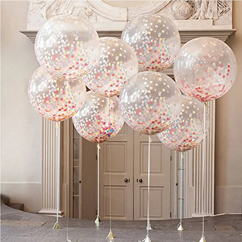 36 Inches Supper Size Round Transparent Latex Paper Balloon For Wedding Decoration Birthday Party Colorful Confetti Balloon
36 Inches Supper Size Round Transparent Latex Paper Balloon For Wedding Decoration Birthday Party Colorful Confetti Balloon