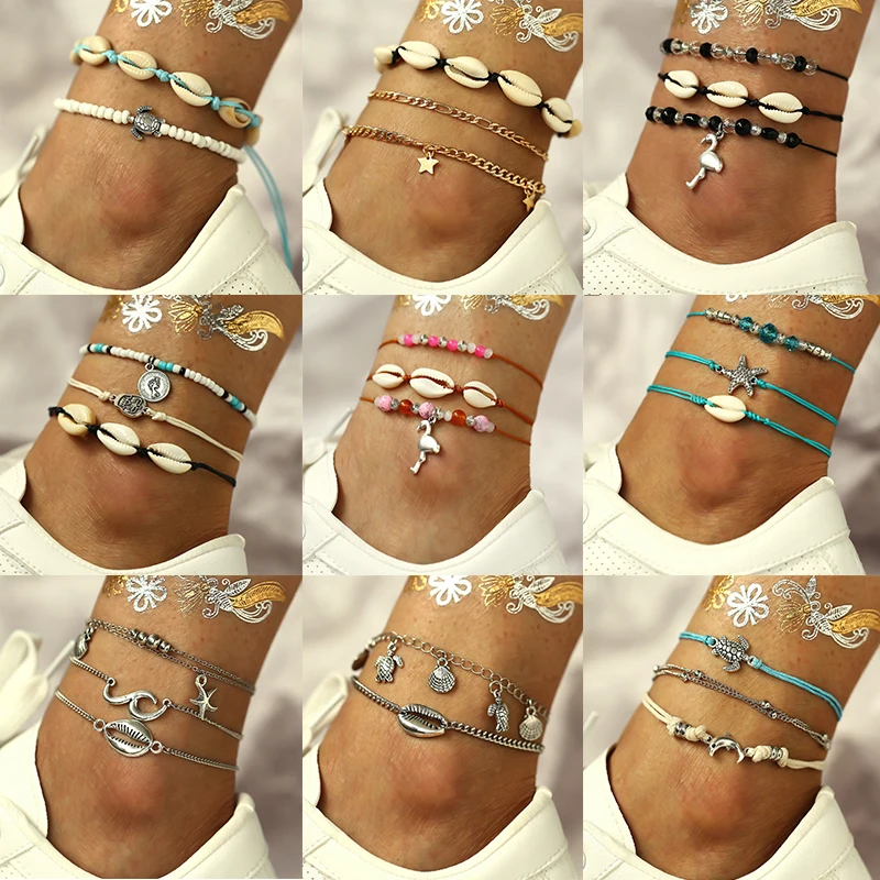 Multi-layer Chain Ankles Set Charms Ankle Bracelet Summer Beach Shell Foot chain for Women Jewelry Leg Female Ankle Boho Gift
Multi-layer Chain Ankles Set Charms Ankle Bracelet Summer Beach Shell Foot chain for Women Jewelry Leg Female Ankle Boho Gift
