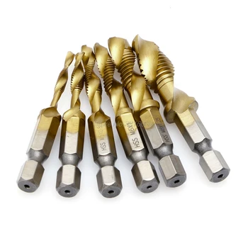 1 Set 6 x M3-M10 Hex Shank Titanium Plated HSS Hand Screw Thread Metric Tap Drill Bits Whosale&Dropship
1 Set 6 x M3-M10 Hex Shank Titanium Plated HSS Hand Screw Thread Metric Tap Drill Bits Whosale&Dropship