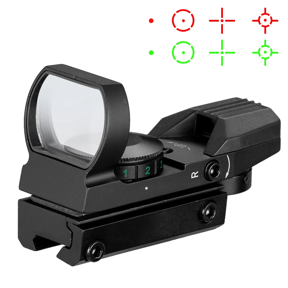 Red Dot Sight Holographic Hunting Riflescope Reflex 4 Reticle Tactical Optics Scope Fits 11mm 20mm Rail For Air Gun
Red Dot Sight Holographic Hunting Riflescope Reflex 4 Reticle Tactical Optics Scope Fits 11mm 20mm Rail For Air Gun